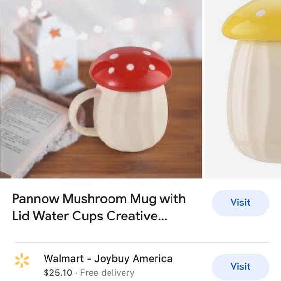 WORLD MARKET MUSHROOM MUG w/LID - Picture 8 of 12